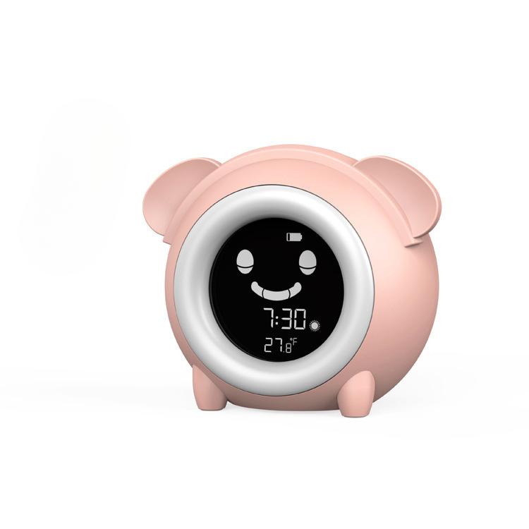 Creative Cartoon Animal Night Light Alarm Clock Multifunctional Children's Student Bedroom Alarm Clock LED Night Light Stand Clock