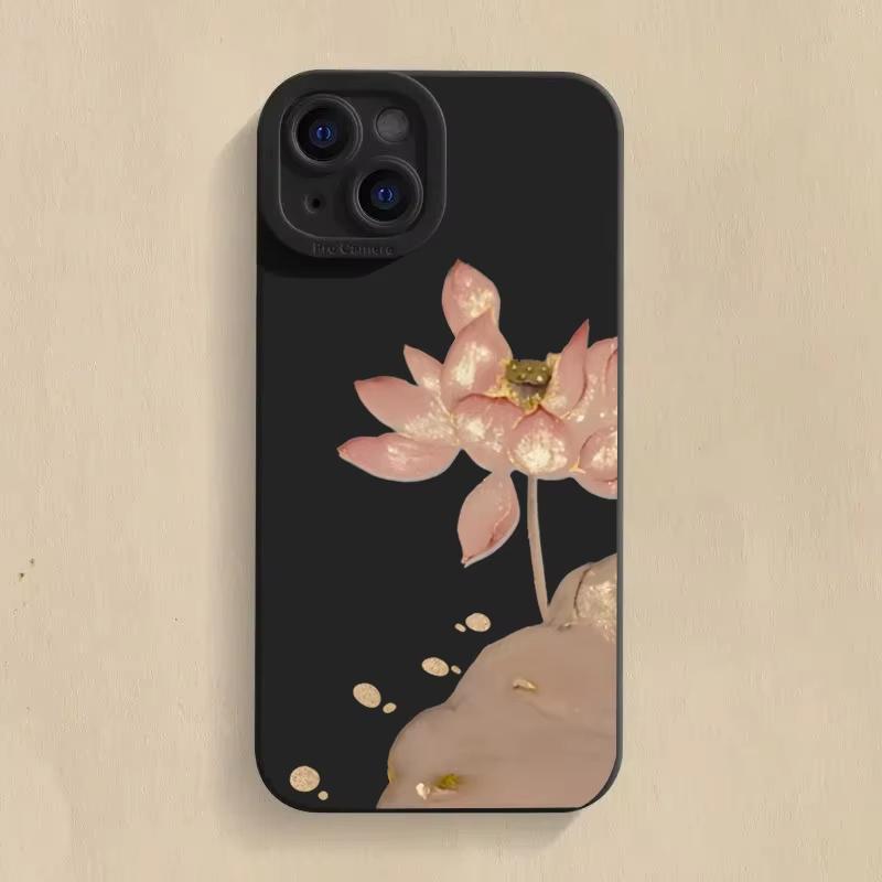 Minimalist Pink Hibiscus Flower Phone Case For Samsung Galaxy S25 S24 S23 S22 Ultra S21 Plus S20 FE A55 A54 A35 A15 Cover