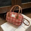 Koreanische Version Mode Handtasche kleine Tasche Damen 2025 neue Leinwand kariert kleine quadratische Tasche Schulter Umhängetasche