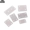10Pcs Silver Straight Four Hole Fixed Angle Bracket Stainless Steel Right Angle Bracket Furniture Fasteners Wood Shelves Cbinets