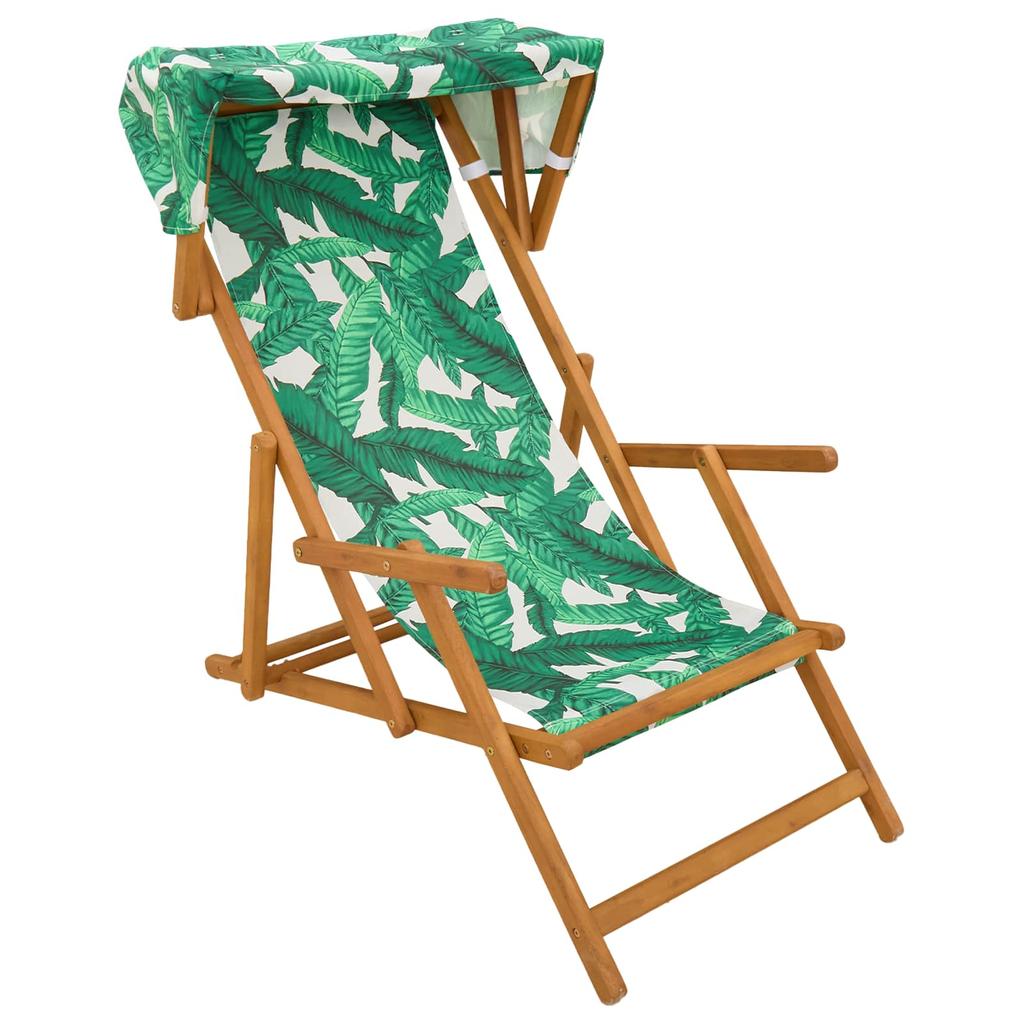 Reclining Chair 4 pcs 3 Position Solid Eucalyptus Wood