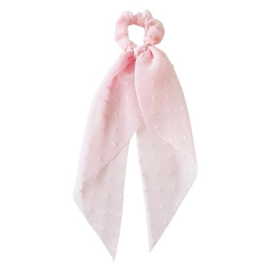 Yousheng Hair Tie High Elasticity Bow Ribbon Design Lightweight Yarn Hair Rope Ponytail Holder Versatile Hair Accessory розовый