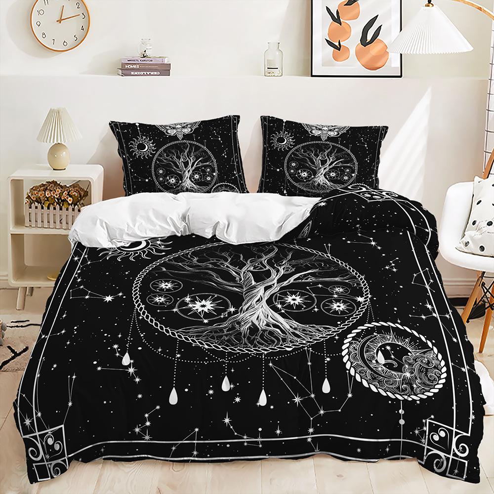 

Bohemian Style Three-Piece Sun And Moon Pattern Duvet Set Suit For Boys And Girls 135 * 200 (two-piece set)