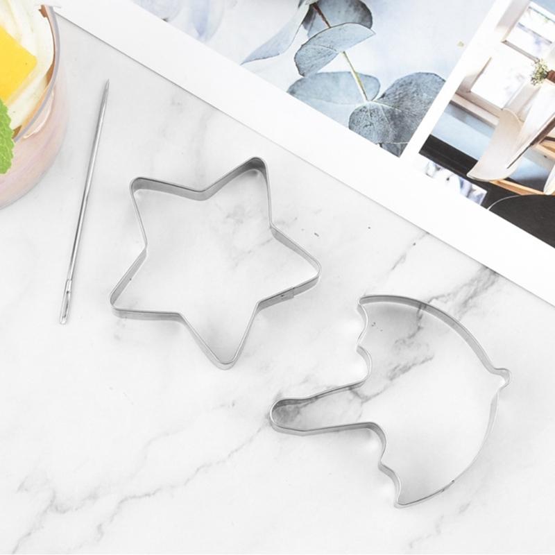 DIY Cookie Cutter Set Baking Tools Set Stainless Steel Biscuit Mold Set DIY Baking Supplies Perfect for Handmade Treats