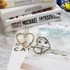 Fashion All-Match Resin Plastic Fully Transparent Belt Circle Buckle Heart Buckle Women's Belt Jeans Students'