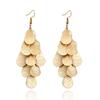 Women Simple Retro Earrings Scale Water Drop Design Eardrop Jewelry Ear Decoration
