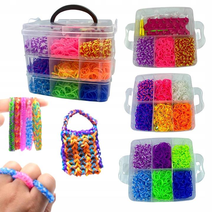 Mega Zestaw Gumki Do Robienia Bransoletek Xxl W Kuferku Duży Na Prezent Diy