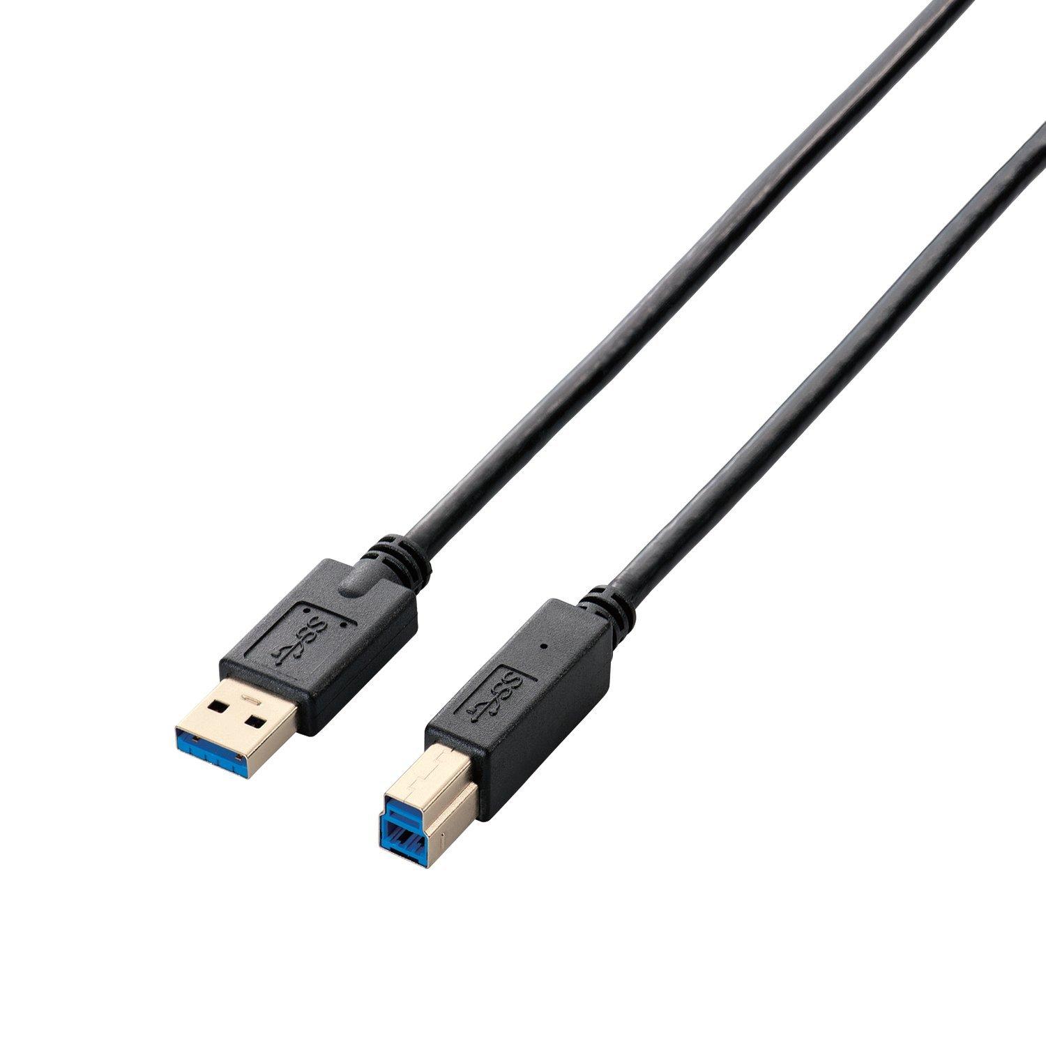 

Elecom USB-кабель A Male to USB B Соответствует директиве RoHS 2 м Черный [B] USB3.0 (USB-штекер) USB3-AB20BK/RS чёрный
