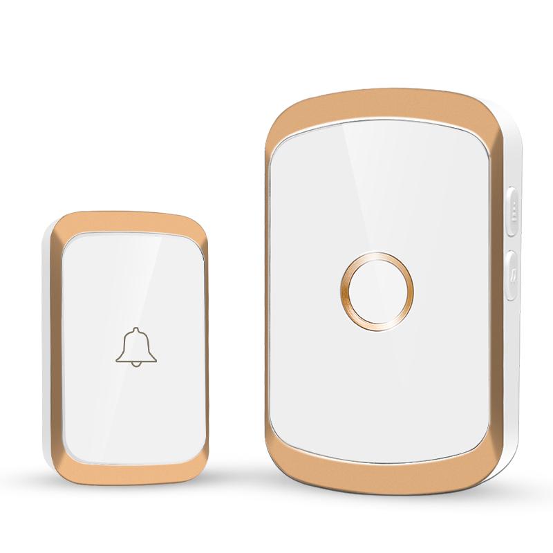 Smart Wireless Doorbell Welcome Chime Home Door Bell Intelligent 38 Songs 300M/984 FT Remote Battery Type Door Chime Kit