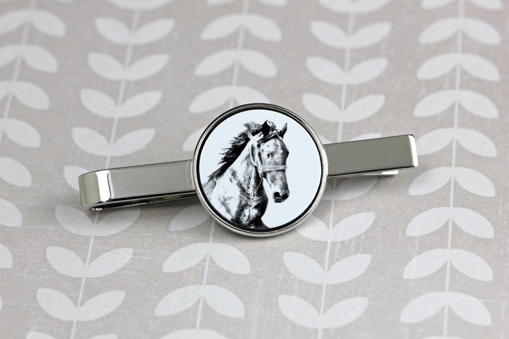 Mustang - tie clip with a horse, personalized tie clip, a unique gift for a man from the Art-Dog brand