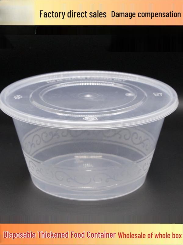 Disposable Round Thickened Plastic Meal Box with Lid