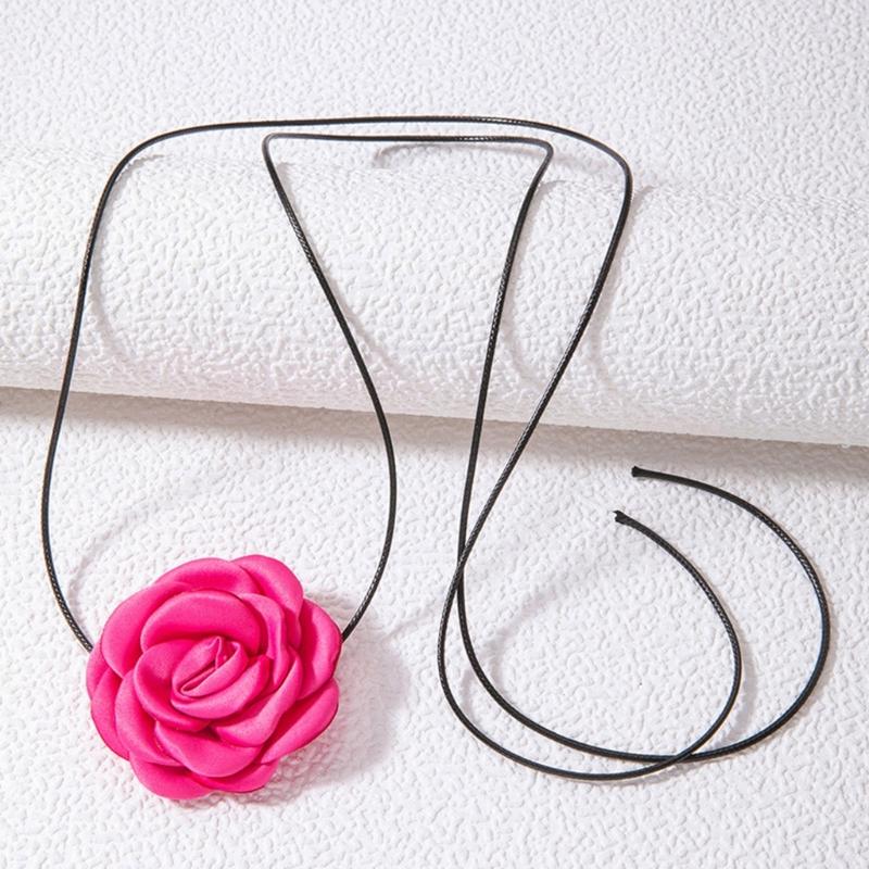 Simple Flowers Neckband Bracelet Lace Up Chokers Jewelry Temperament Neck Chain Elegant Clavicle Chain Necklace Jewelry