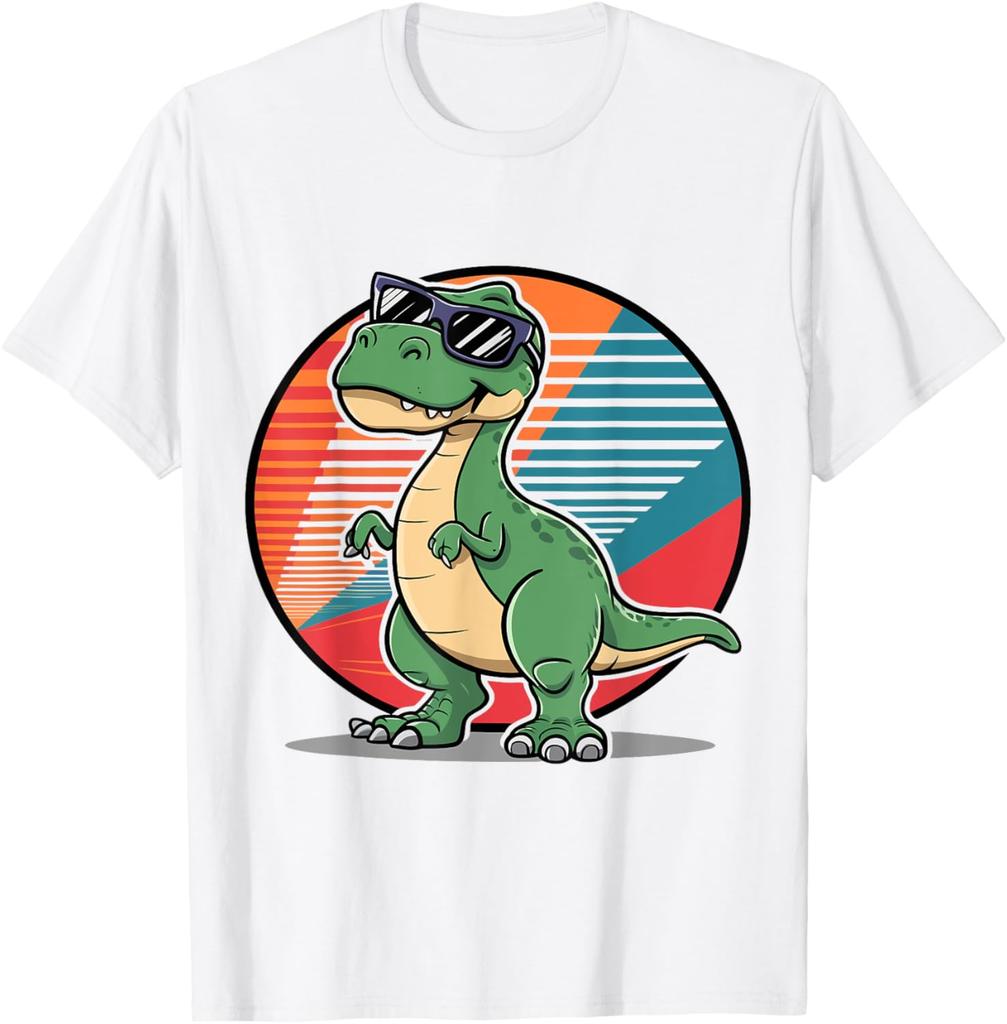 Dinosaur TRex Retro Novelty Men Kids Women Funny Dinosaur TShirt Print Cotton Design Gifts T Shirts Funny Shirt Camiseta
