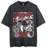 Vendita Calda Anime Berserk Guts Manga Stampa Grafica Maglietta Uomo Donna Retro Lavato Girocollo Cotone Retro Lavato Larga Casual Oversize Top Estivo Nuova T-shirt
