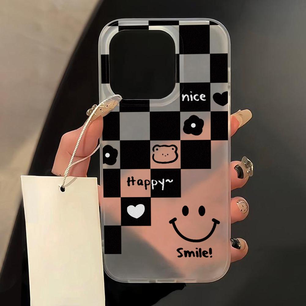 Etui na telefony komórkowe iPhone 11 13 15 Pro Max 12 14 Pro Max Etui iPhone 16 15 Plus 13 Pro 12 Mroźna tekstura Malowane kwiaty z kreskówek