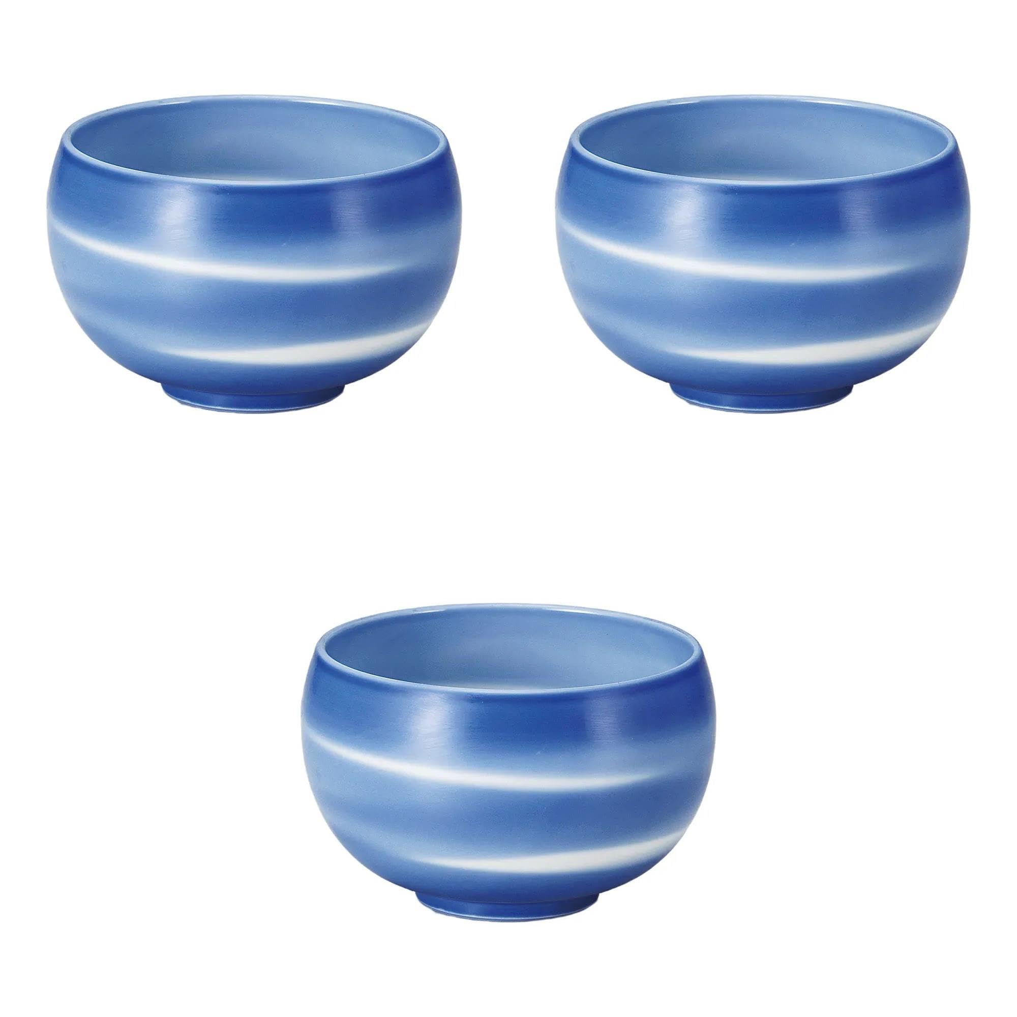 

Набор из 3 кобальтовых пиал x Arita Setomonohonpo [16 10см] Многоцелевые пиалы, посуда,