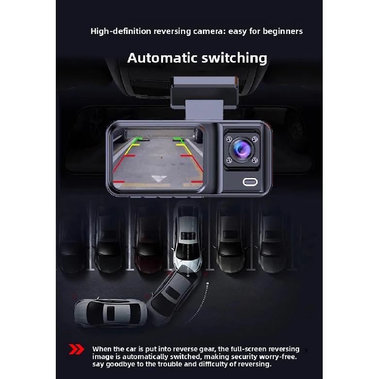 HONG TONG New WIFI Dual Lens Driving Recorder with Reverse Image Supporting High-definition 1080P Infrared Night Vision