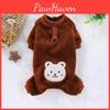 Pet Fourlegged Thickened Clothes Flannel For Autumnwinter Leashable No Hood Fits Dogs And Cats