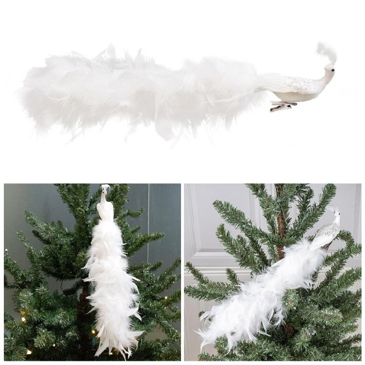Peacocks Statue Christmas Tree Toppers Simulated Three-dimensional Decorations