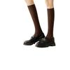 Women's Spring Solid Color Vertical Stripe Slim Slim Long Leg Socks