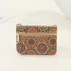 Fashion Cork Coin Purse Ethnic Style Double Layer Zipper Money Bag Luxury Retro Clutch Pocket Wallets