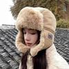Faux Fur Winter Hat Thick Ear Protectors Hats Fashion Bomber Hat  Male