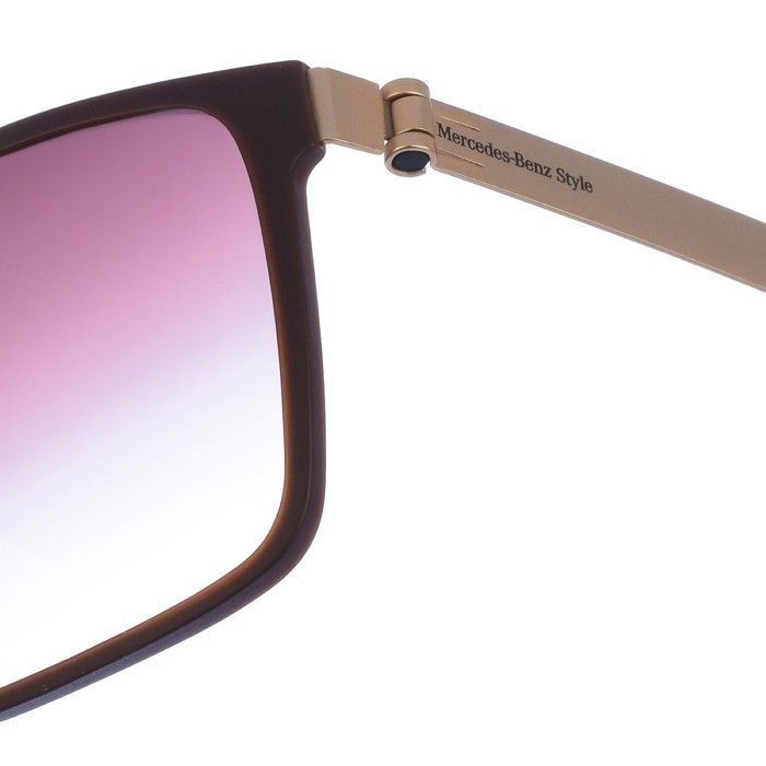 Lunettes de soleil rectangulaires en acétate M7008 pour homme-Marron-or