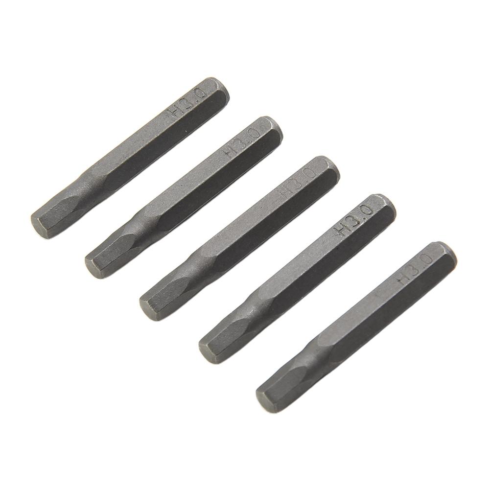 High Strength Steel Small Hex Screwdriver Bits 5Pcs H0 7 4mm Hex Shank