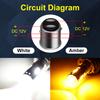 2PCS Switchback LED Bulb For Turn Signal/DRL Car Light T20 Led 7443 W21/5W 1157 BAY15D P21/5W T25 3157 P27/7W Dual Color Amber White Lamp