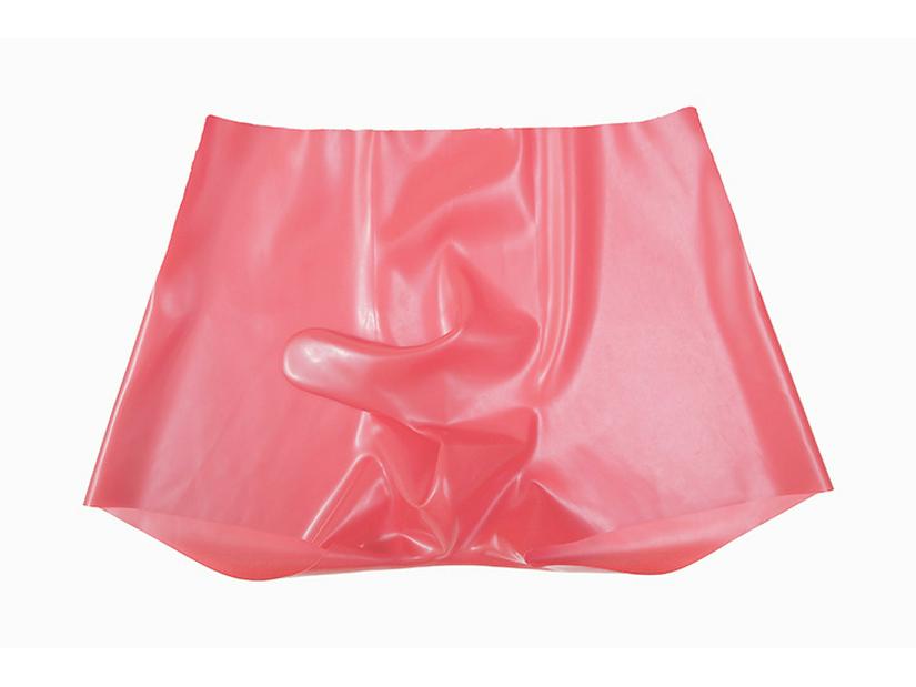 Latex Leather Seamless Underwear: Gun & Bullet Separation Boxer Briefs