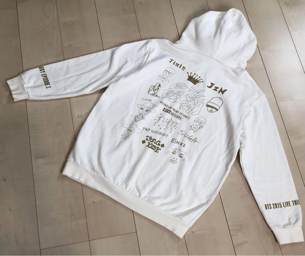 [USED] BTS BEGINS Hoodie White Sweatshirt