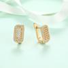 UMCHO Yellow Gold Color Earring Fashion Zircon Earrings Earrings Clasp for Women
