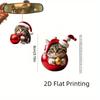 Acrylic Cat Design Ornaments Cartoon Pendant Charms for Keychain Bag Home Decoration Ideal Gift for Feline Fans On Christmas