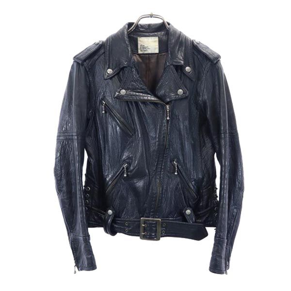 Chikako Leather Riders Jacket Black Women Used