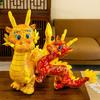 Year of The Dragon Mascot Plush Toy Tang Suit Simulated Dragon Doll Zodiac Chinese Dragon Doll