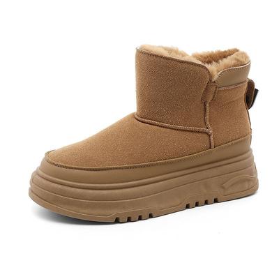 Fleece High-top Snow Boots Women's Winter New Student Warm Casual Shoes Cotton Shoes