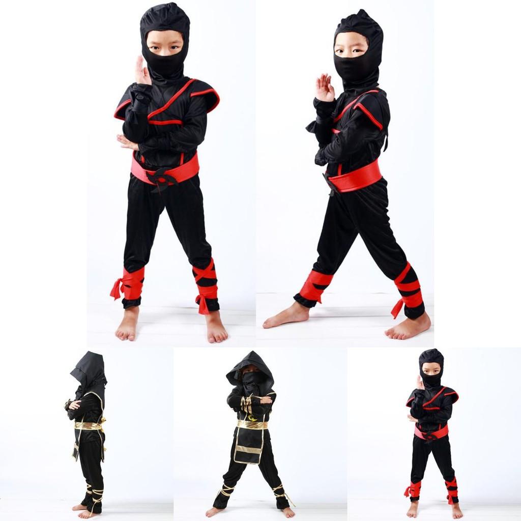 Soft Material Boys Kids Ninja Assassin Samurai Costume For Spring Summer Autumn