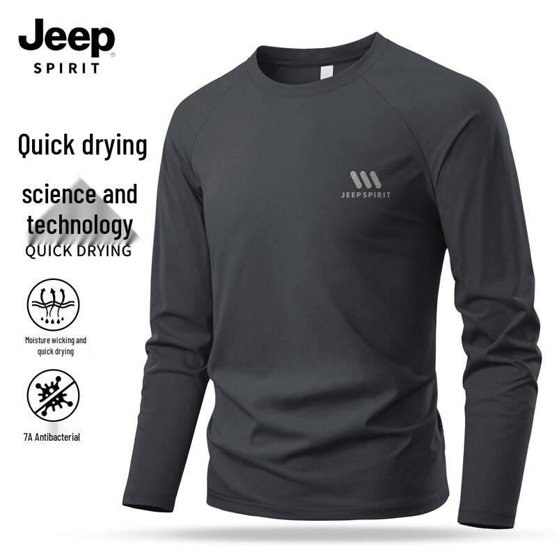 JEEP SPIRIT Men's Long-Sleeve Quick-Dry T-Shirt