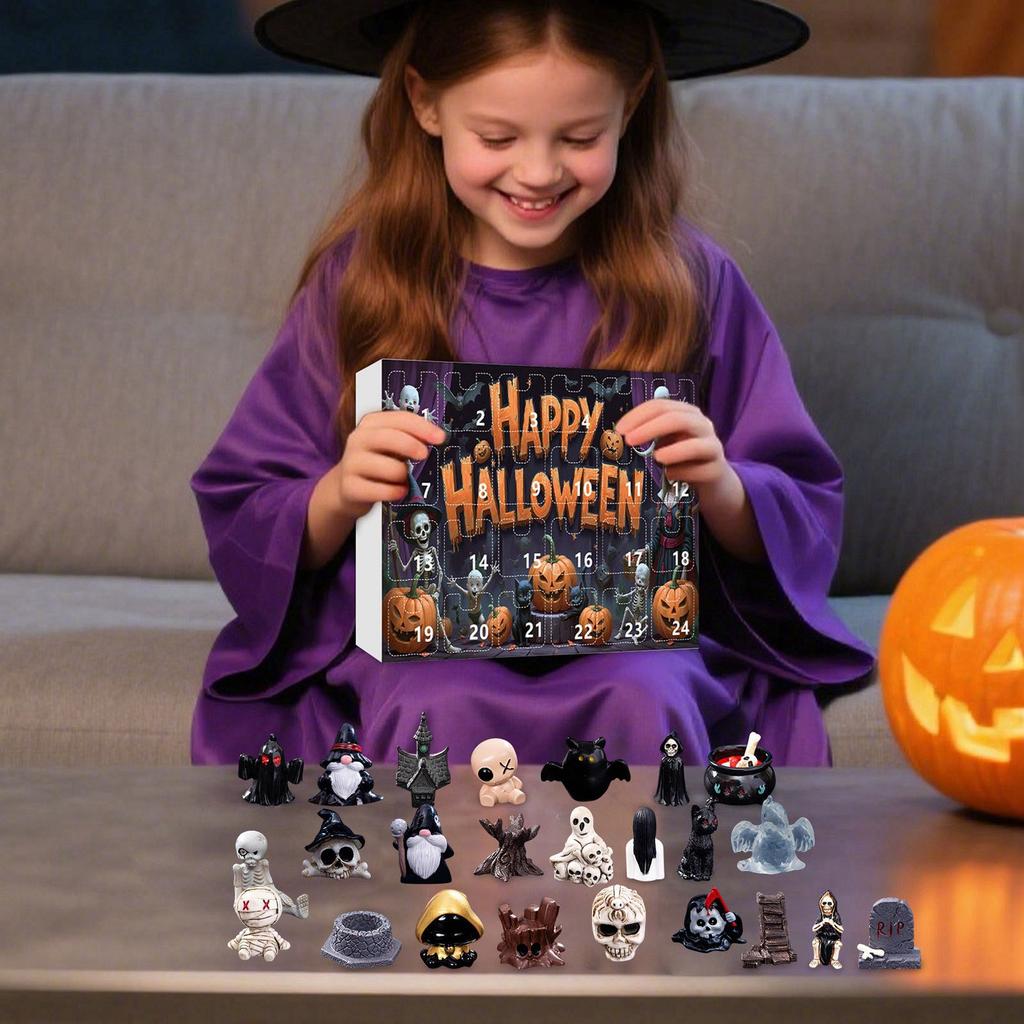 Exquisite Kalender Stein Jalousien Box Halloween Kinder Geschenk