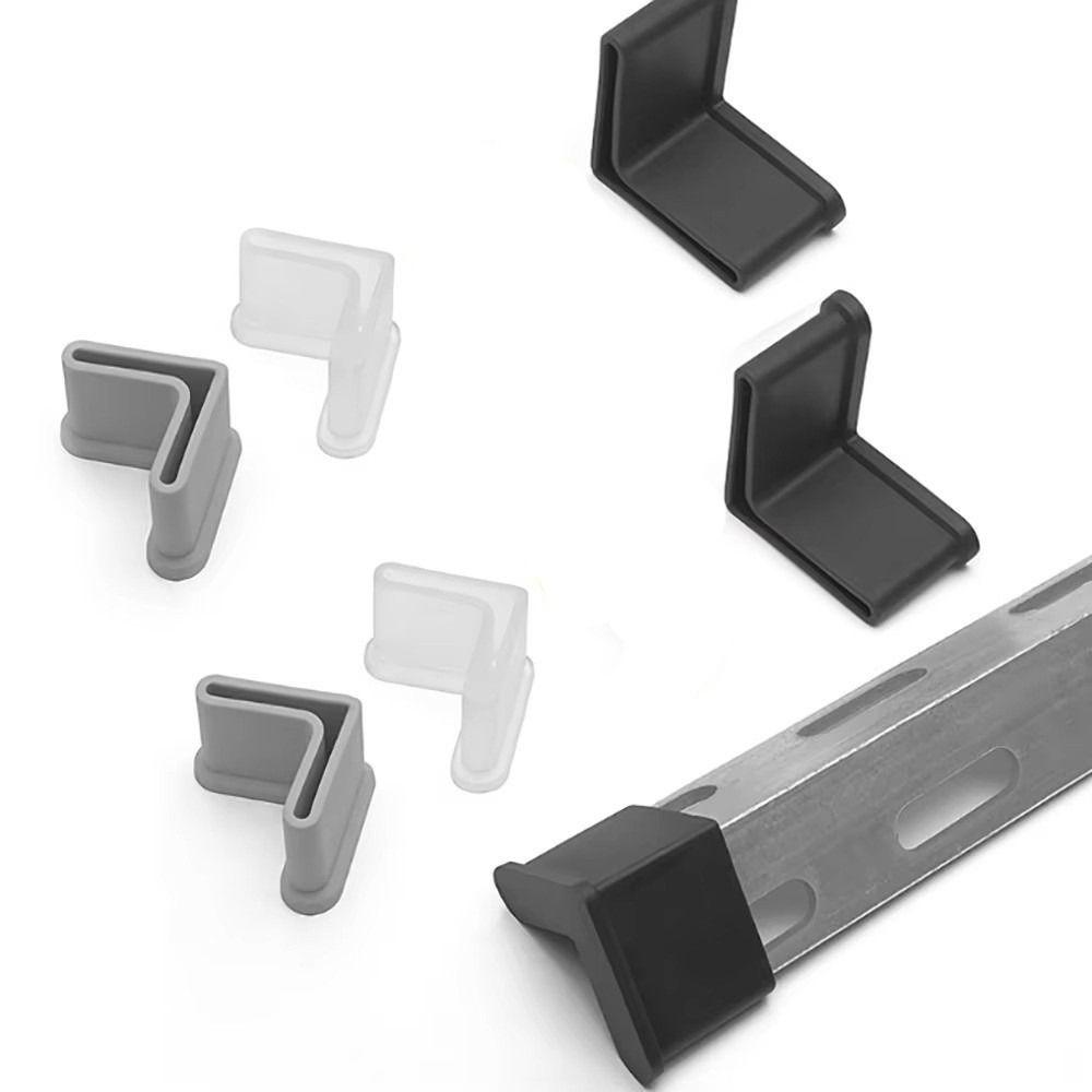 4/8/12PCS Angle Steel End Caps Corner Protector Caps Right Angle Blanking End Caps Storage Shelves