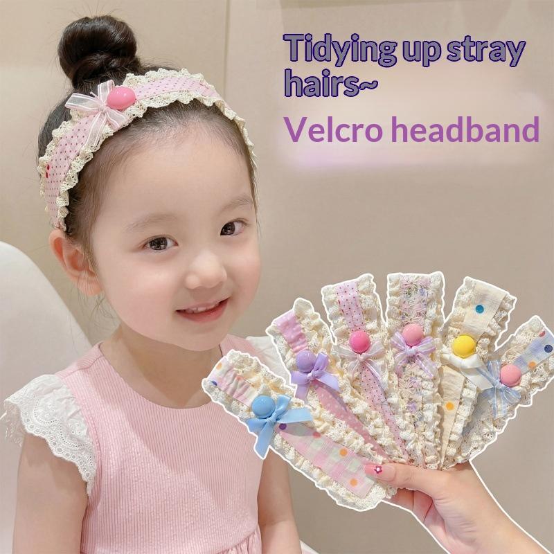 1/3Pcs Sweet Cute Baby Headbands Bangs Stickers Girls Princess Hair Artifact Kids Headwear Photography Props