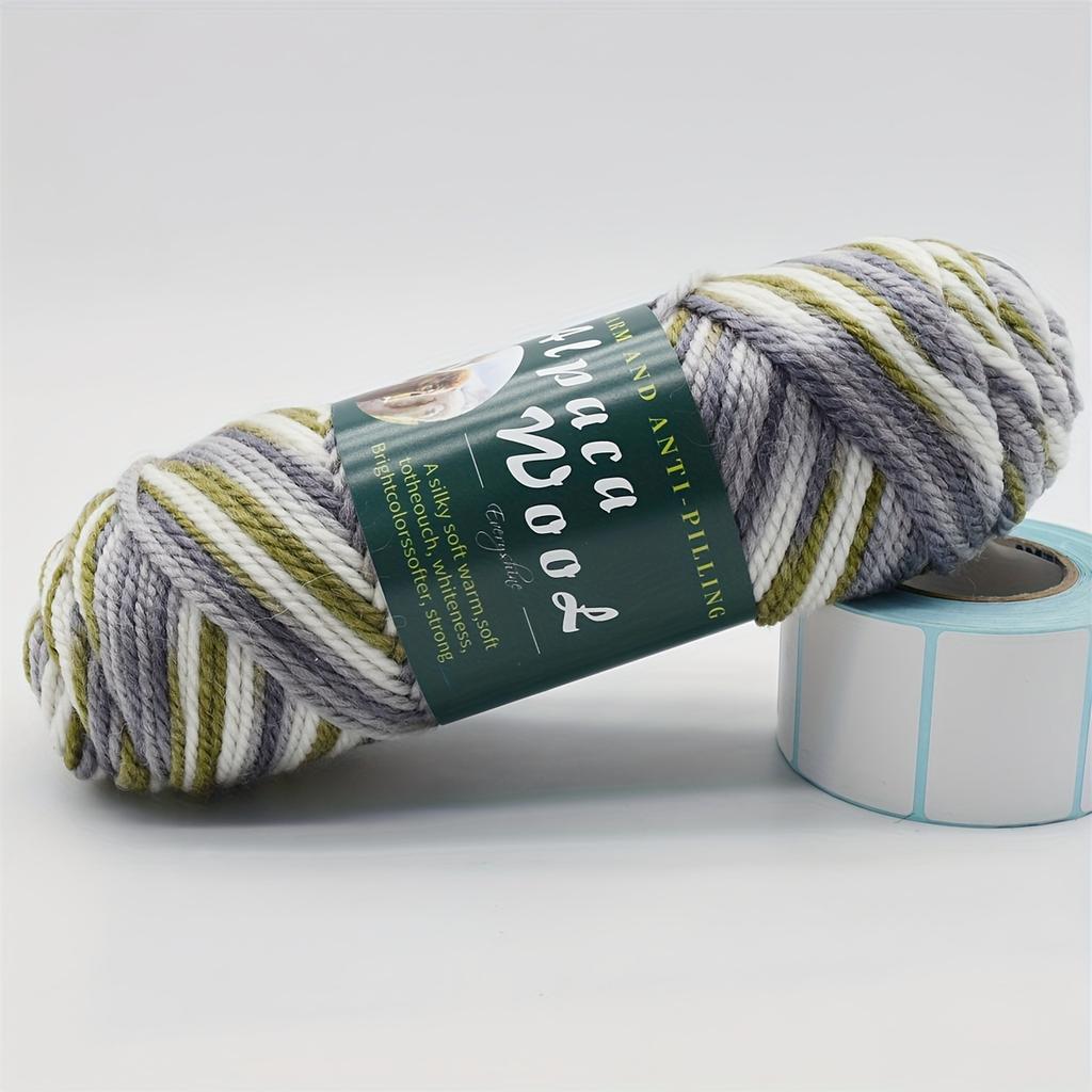 5pcs Soft Alpaca Blend Yarn, 1.1LB Total - Ideal for Sweaters Medium Thickness (2.8mm) | Perfect for Knitting Needles 3.5-4.5mm