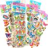 10sheets 3D Bubble Decorative Sticker Colorful Cartoon Cute Style Reusable Stickers for Birthday Christmas New Year Gift TMZ