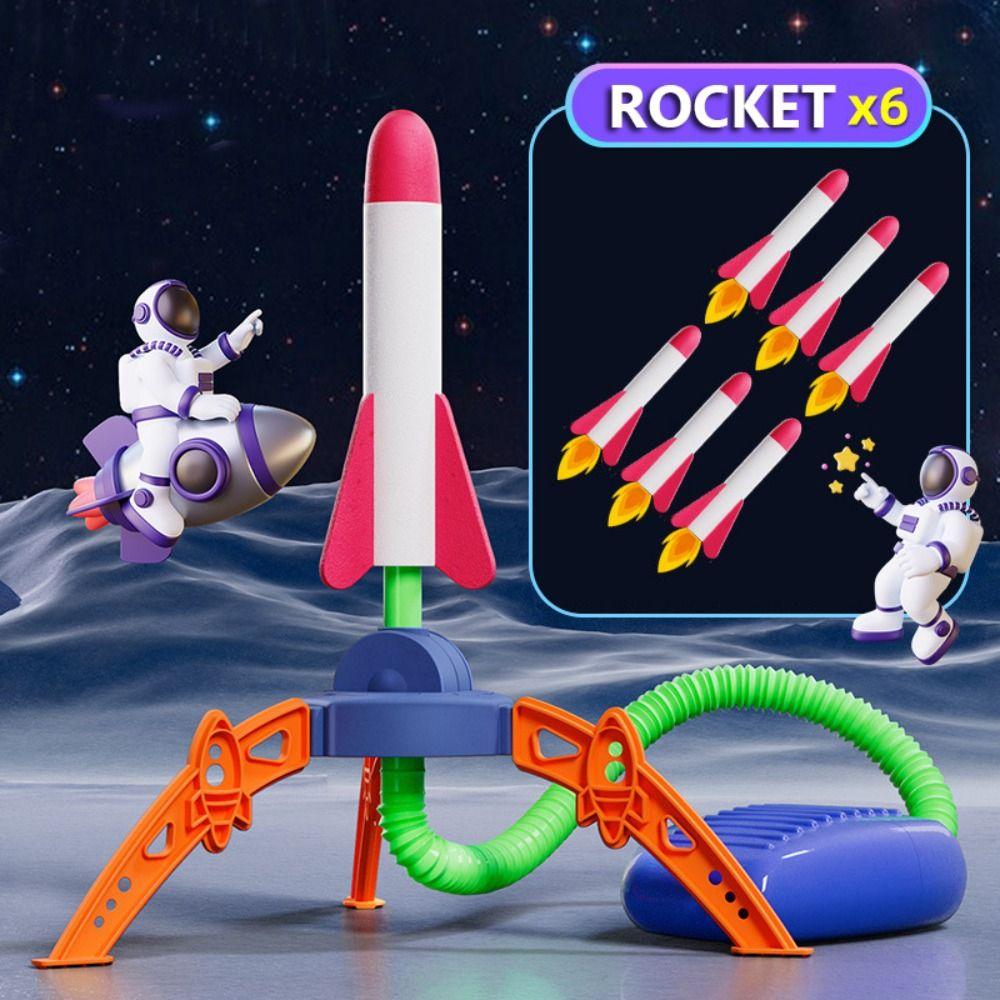 Plastic Rocket Launcher Foot Pump Stomp Rocket Toy Creative   Boys