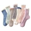 5 Pairs Thickened Coral Fleece Sock for Women Medium Tube Comfort and Warmth Winter Floor Socks