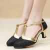 New Adult Women's Soft Soled Latin Dance Shoes Indoor and Outdoor Square Dance High Heels Dance Shoes Social Dance