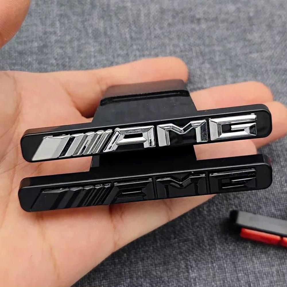 NN-3D ABS Car Styling Front Grille Badge Sticker Decorative Accessories for AMG Mercedes Benz W211 W212 W213 W177 GLA CLA W210