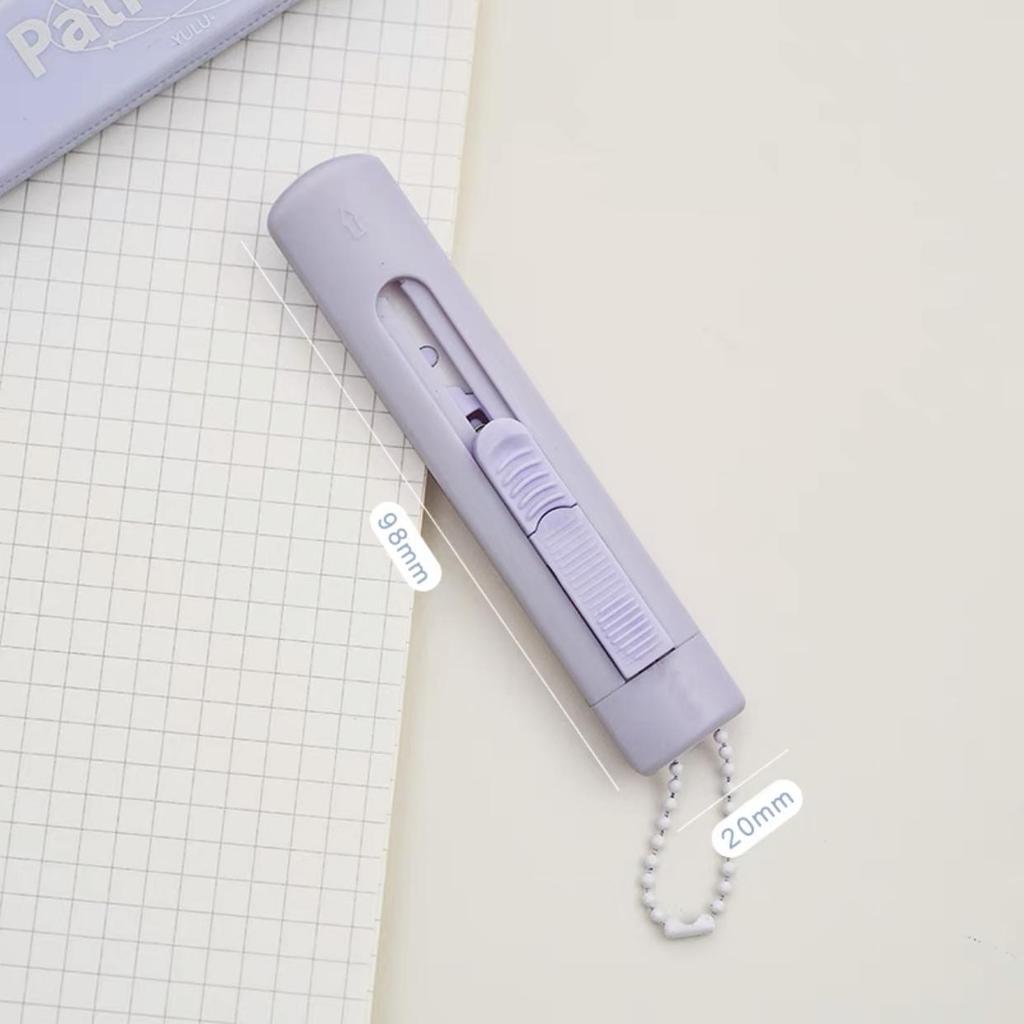 1pcs Morandi Color Utility Knife Portable Size Ceramic Blade Safe Cutter Wrapping Tools Office School Household