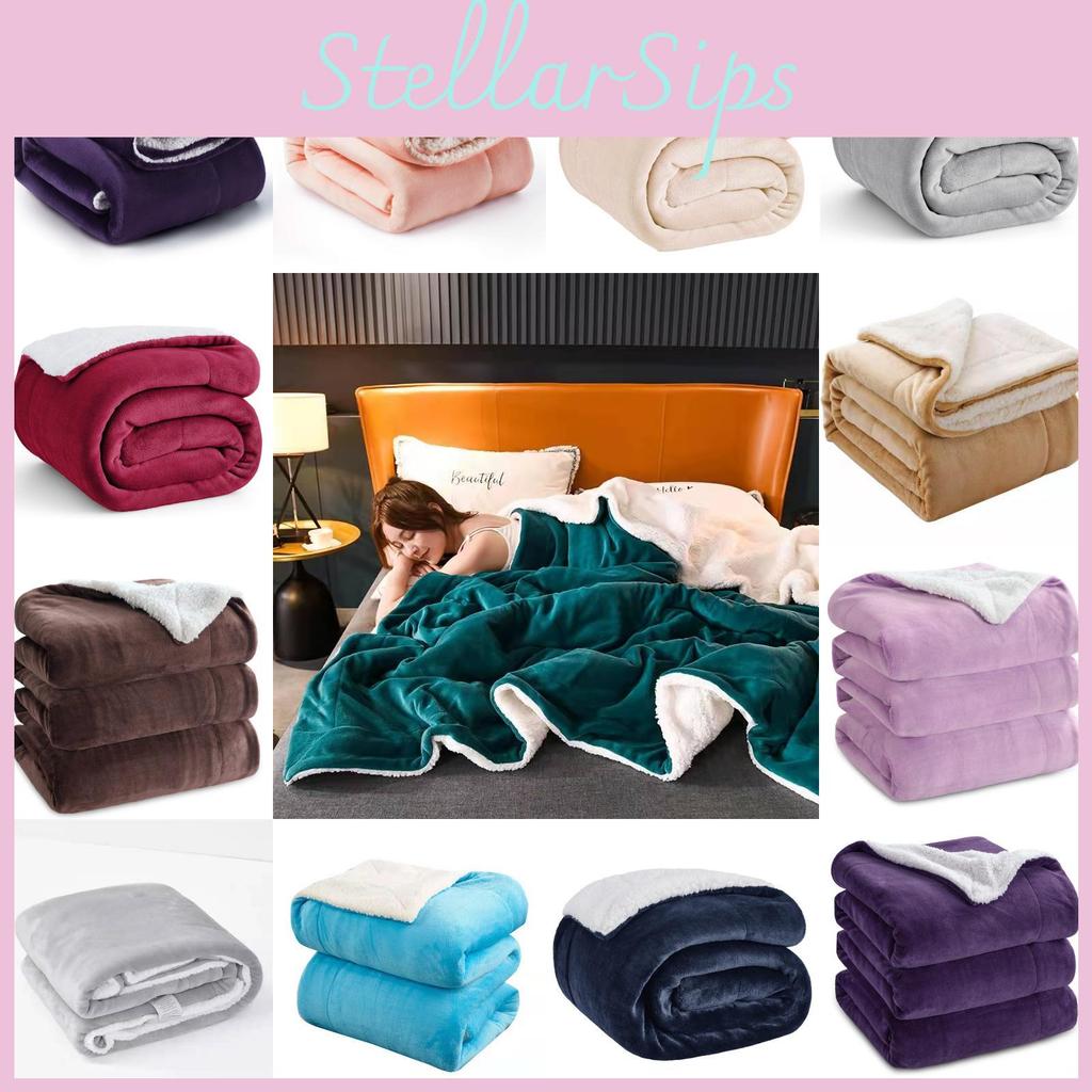 Simplified Fleeces Coral Blanket Thickened Double Layer Lounge Supplies Bed