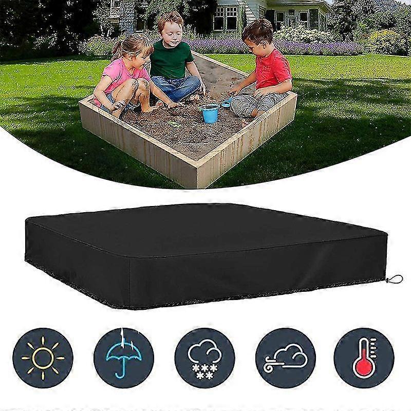 Sandpit Cover Waterproof Dustproof UV Protection Square Pool Cover with Drawstring for Sandpit, Toys and Furniture/YY